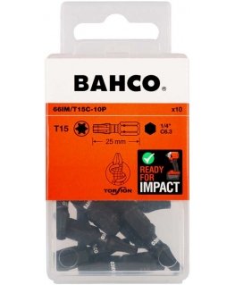 Smūginiai antgaliai Bahco 66IM T15 25mm , 10vnt blisteris