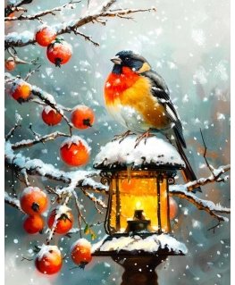 Beldizart Diamond Painting with Frame Snowy 30x40 cm VA819