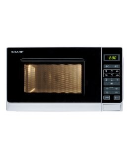 Sharp Home Appliances R-242INW mikroaaltouuni Hopea Solo-mikroaaltouuni Pöytämalli 20 L 800 W