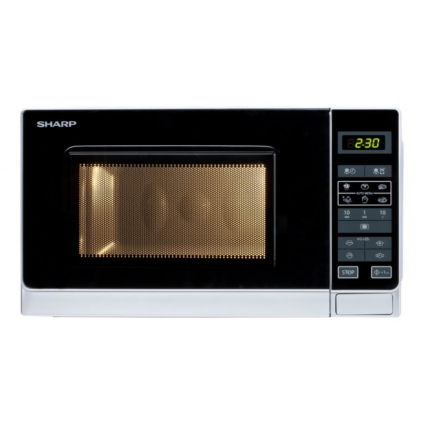 Sharp Home Appliances R-242INW mikrobangų krosnelė Sidabras Mikrobangų krosnelė be papildomų funkcij