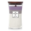 WoodWick Amethyst Sky Trilogy восковая свеча Цилиндр Янтарный, Жасмин, Лаванда, Кожа, Сандал, Замша, WoodWick Amethyst Sky Trilogy восковая свеча Цилиндр Янтарный, Жасмин, Лаванда, Кожа, Сандал, Замша,
