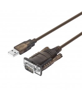 UNITEK Y-108 кабель последовательной связи Черный USB тип-A DB-9