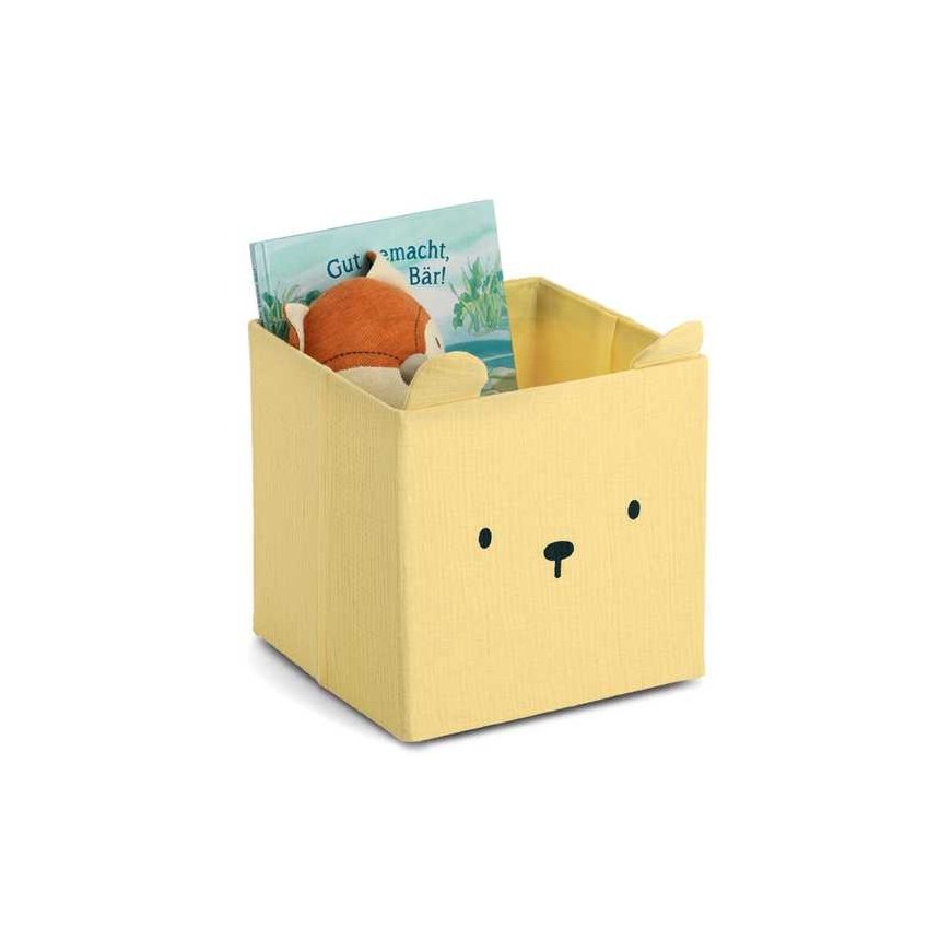 Zeller Muslin -lelulaatikko COZY KIDS korvilla, 28 x 28 x 28 cm – 2