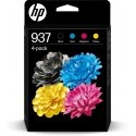 HP 937 alkuperäinen CMYK mustepatruuna, 4-pakkaus HP 937 alkuperäinen CMYK mustepatruuna, 4-pakkaus