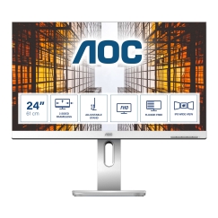 AOC P1 X24P1/GR computer monitor 61 cm (24") 1920 x 1200 pixels WUXGA LED Grey
