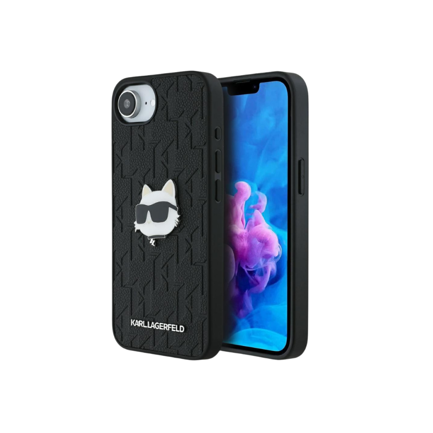 Case Karl Lagerfeld Monogram Choupette Head Pin for iPhone 16e