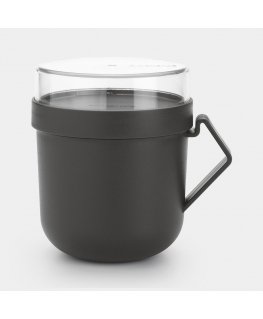 Brabantia Make & Take Apaļš Krūze 0,6 L Pelēks, Caurspīdīgs 1 pcs