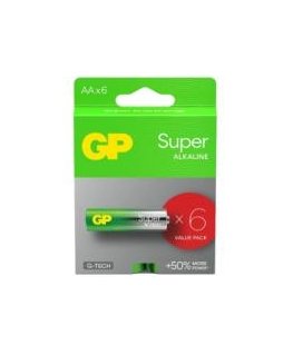 ALKALINE BATTERIES LR6/ AA GP SUPER 6PCS.