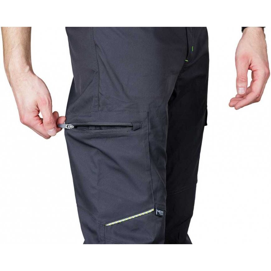Neo Work trousers "Mix&Match", elastic, grey, size S – 4