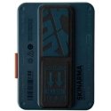 Dėklas MagSafe kišenėlė Skinarma Mirage Spunk Wallet Magnetic Grip Stand mėlynos spalvos Dėklas MagSafe kišenėlė Skinarma Mirage Spunk Wallet Magnetic Grip Stand mėlynos spalvos