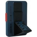 Dėklas MagSafe kišenėlė Skinarma Mirage Spunk Wallet Magnetic Grip Stand mėlynos spalvos Dėklas MagSafe kišenėlė Skinarma Mirage Spunk Wallet Magnetic Grip Stand mėlynos spalvos