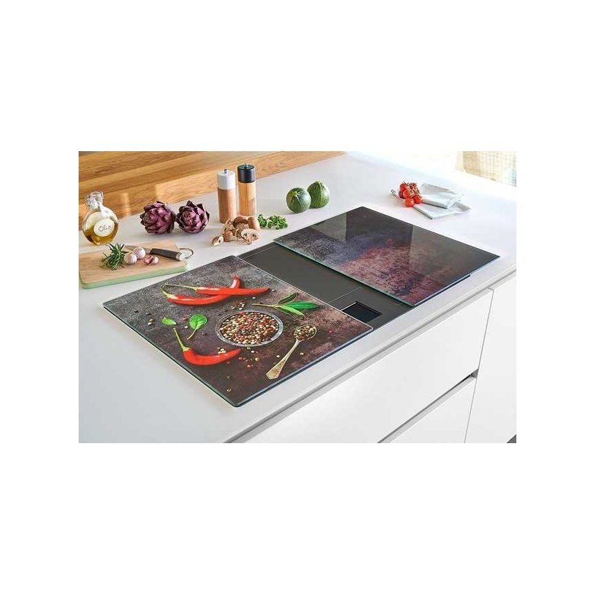 Zeller Glass cutting board, designer product with a pepper pattern, durable and practical kitchen tool. – 2