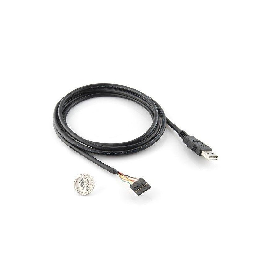 USB-UART FTDI 5V converter with 1.9m USB cable, SparkFun DEV-09718