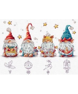 Beldizart Cross stitch kit "Christmas Elves" SANR-55