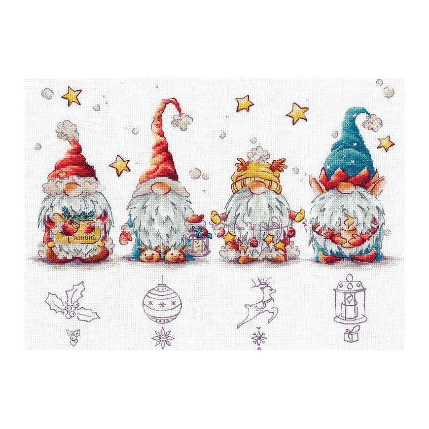 Beldizart Cross stitch kit "Christmas Elves" SANR-55