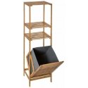 5five Simply Smart Bamboo Bambuko pluošto vonios lentyna su skalbinių krepšeliu, knygų lentyna su lentynomis, bambuko lentyna, a 5five Simply Smart Bamboo Bambuko pluošto vonios lentyna su skalbinių krepšeliu, knygų lentyna su lentynomis, bambuko lentyna, a