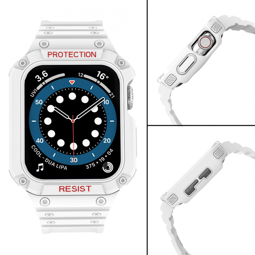 Apple SE/7 silicone Hurtel strap, White, 38/40/41 mm – 5