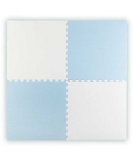 Large foam puzzle mat Ricokids 60x60 cm 4 pcs. blue and white