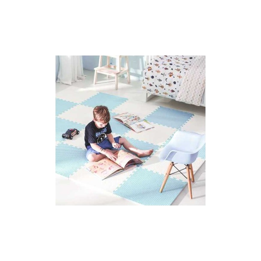 Large foam puzzle mat Ricokids 60x60 cm 4 pcs. blue and white – 4
