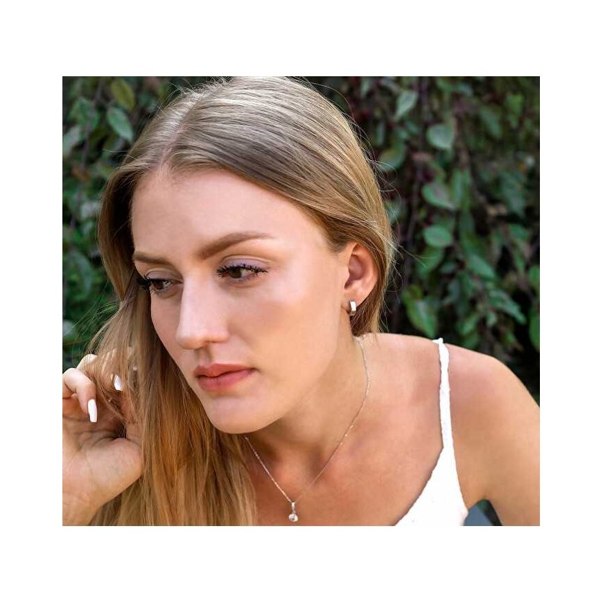 Beneto Minimalist silver earrings rings AGUC1854 – 2
