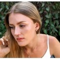 Beneto Minimalist silver earrings rings AGUC1854