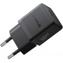 Baseus Wall Charger Palm 30W USB-C QC3.0 PD3.0 with USB-C cable 1m, black Baseus Wall Charger Palm 30W USB-C QC3.0 PD3.0 with USB-C cable 1m, black