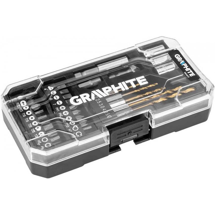 Graphite Grąžtų ir antgalių rinkinys, 50 dalių – 4