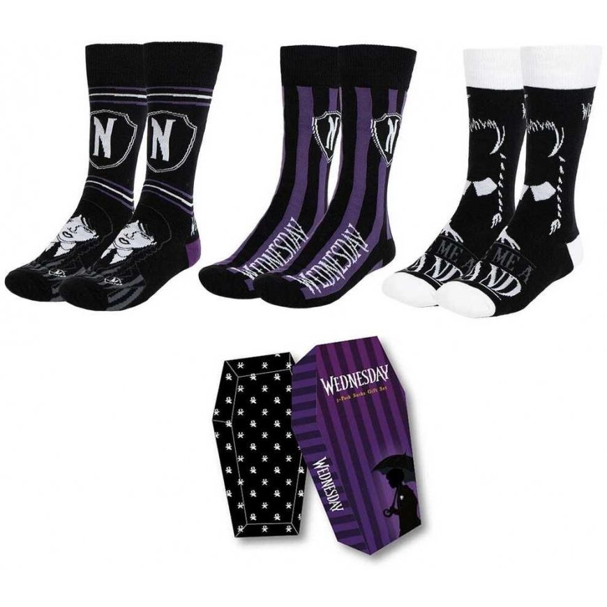 CERDÁ Wednesday pack 3 adult socks