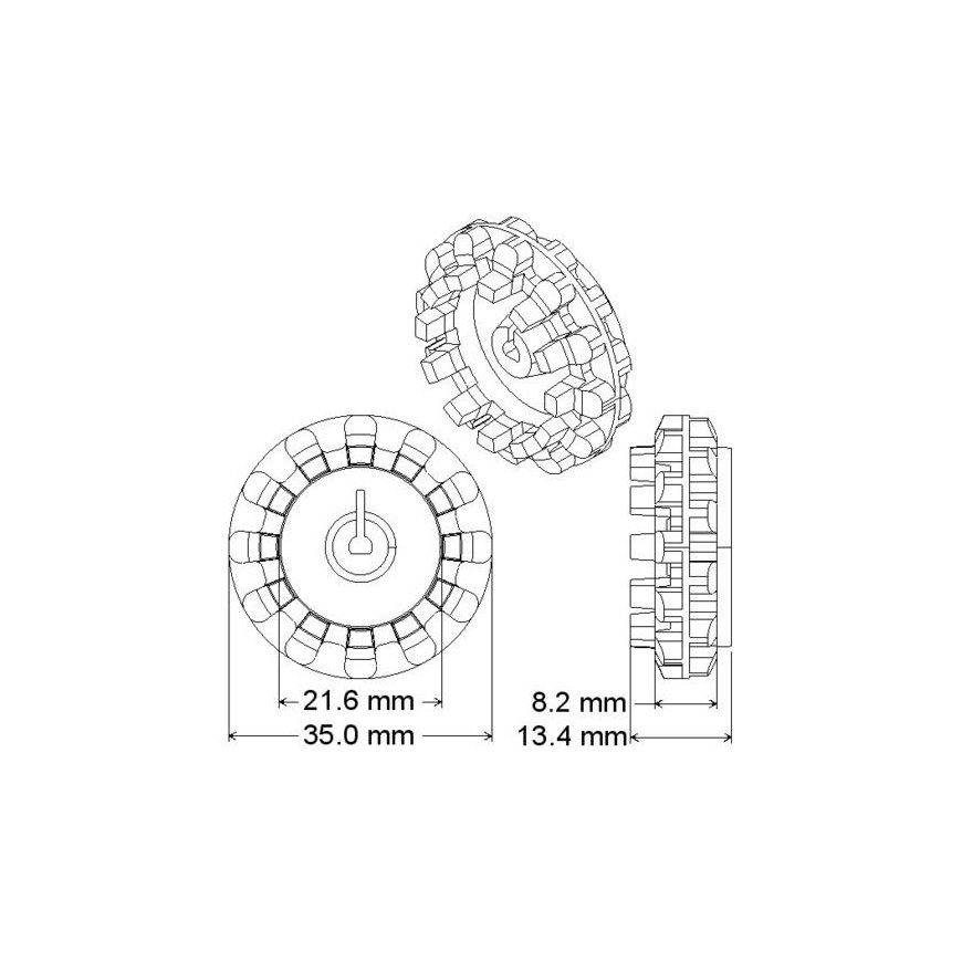 Pololu-pyörät 42x19mm - 2kpl – 3