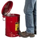Justrite Flammable Waste and Oily Cleaning Material Container - FM/UL Approvals, Capacity 23 m Justrite Flammable Waste and Oily Cleaning Material Container - FM/UL Approvals, Capacity 23 m