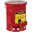 Justrite Flammable Waste and Oily Cleaning Material Container - FM/UL Approvals, Capacity 23 m Justrite Flammable Waste and Oily Cleaning Material Container - FM/UL Approvals, Capacity 23 m