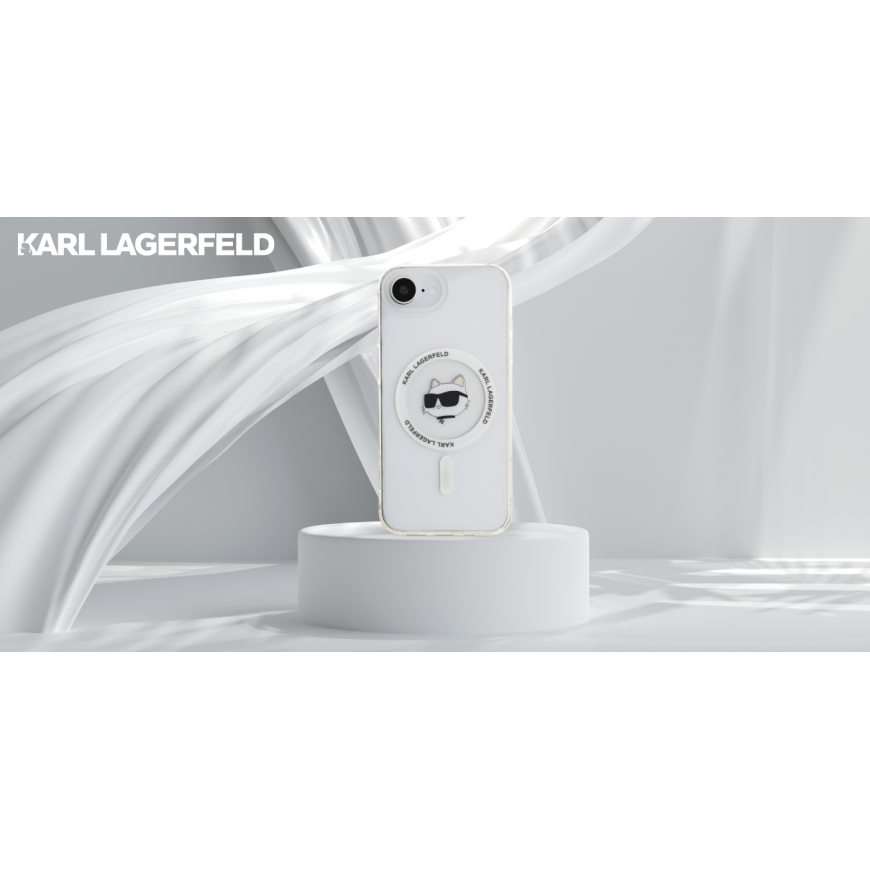 Case Karl Lagerfeld IML Metal Choupette Head MagSafe for iPhone