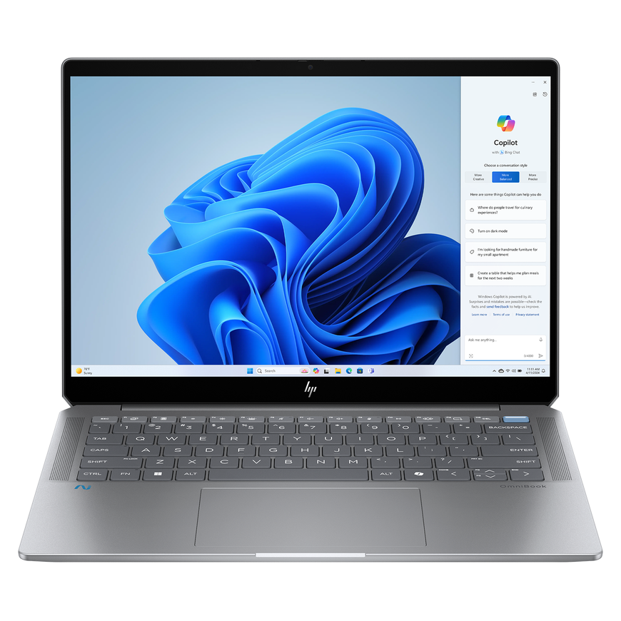HP OmniBook Ultra AI Laptop 14-fd0191ng 14" 2.2k IPS Touch, Ryzen AI 9 365, 16 GB RAM, 1 TB SSD, Windows 11
