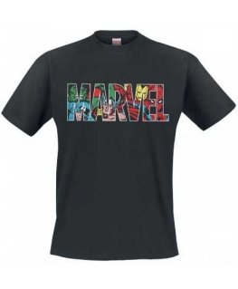 Pc Merch MARVEL Logo juodi marškinėliai - M dydis