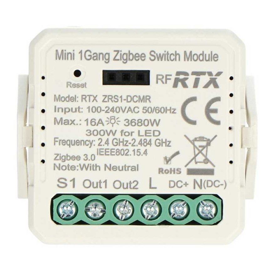 Tuya – jännitteetön rele 12V/230V – ZigBee – Android/iOS-sovellus – RTX ZRS1-DCMR – 2