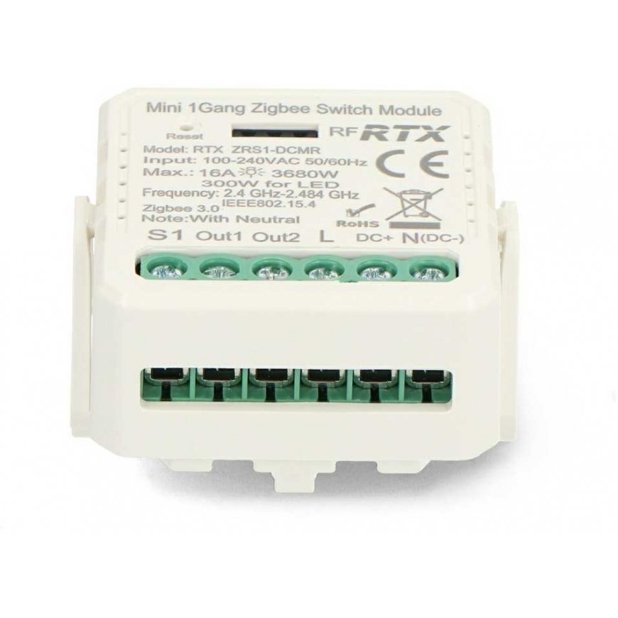 Tuya – jännitteetön rele 12V/230V – ZigBee – Android/iOS-sovellus – RTX ZRS1-DCMR – 4