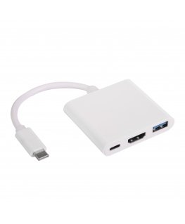 Akyga AK-AD-57 white color - Hub - Hub USB 2.0 Type-C 500 Mbit/s