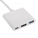 Akyga AK-AD-57 white color - Hub - Hub USB 2.0 Type-C 500 Mbit/s