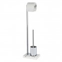 WENKO, "Noble White" toilet brush and roll holder, "White Chome" polyresin WENKO, "Noble White" toilet brush and roll holder, "White Chome" polyresin
