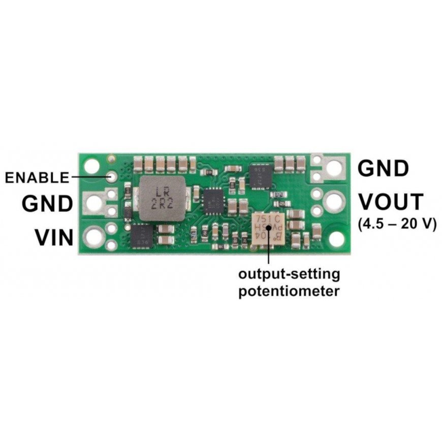 Step-Up voltage regulator U3V7015, adjustable, 4.5-20V, 10A, Pololu 2890 – 2