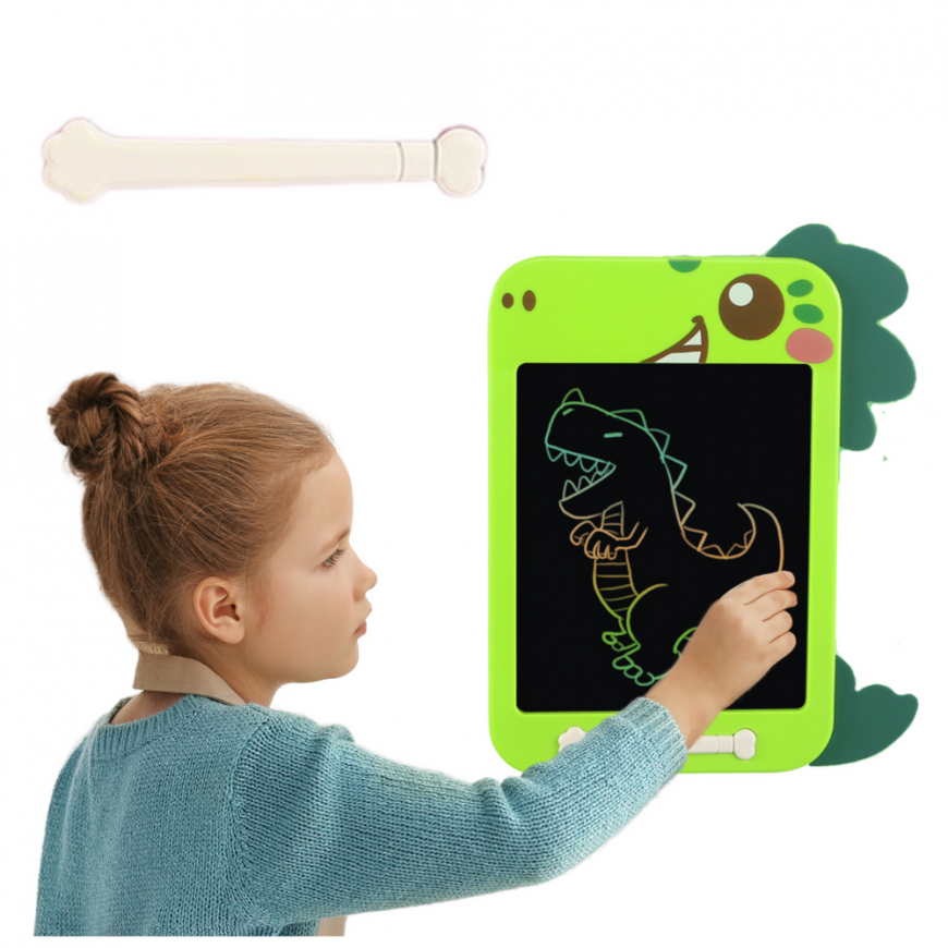 Lean Toys marker drawing board for writing LCD dinosaur pen Green – 2