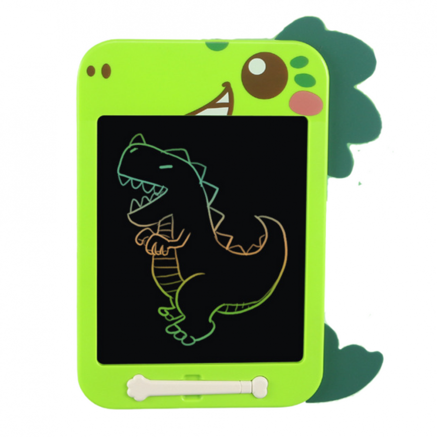 Lean Toys žymeklis piešimo lenta rašymui LCD dinozauras rašiklis Žalias – 3