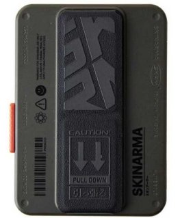 MagSafe-kotelo, taskukokoinen Skinarma Mirage Spunk -lompakko, magneettinen ote, jalusta, vihreä