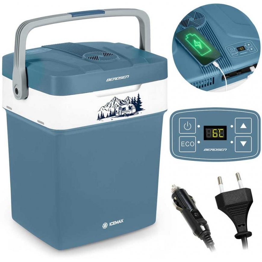 Tourist refrigerator Berdsen Icemax 29 liters ECO mode - blue