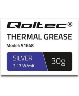 Qoltec Lämpöä johtava tahna 3,17 W/mK | 30 g | hopea