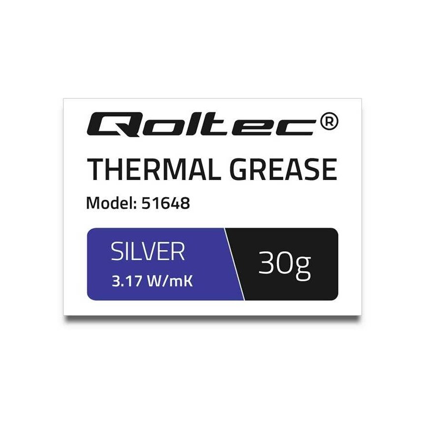 Qoltec Thermally conductive paste 3.17 W/mK | 30g | silver – 2