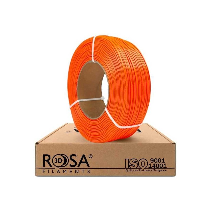 3D plastic PET-G orange (juicy orange) 1.75mm 1kg refill packagingRosa3D – 2