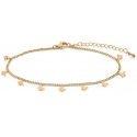 Troli Delicate gold-plated anklet with bows Troli Delicate gold-plated anklet with bows