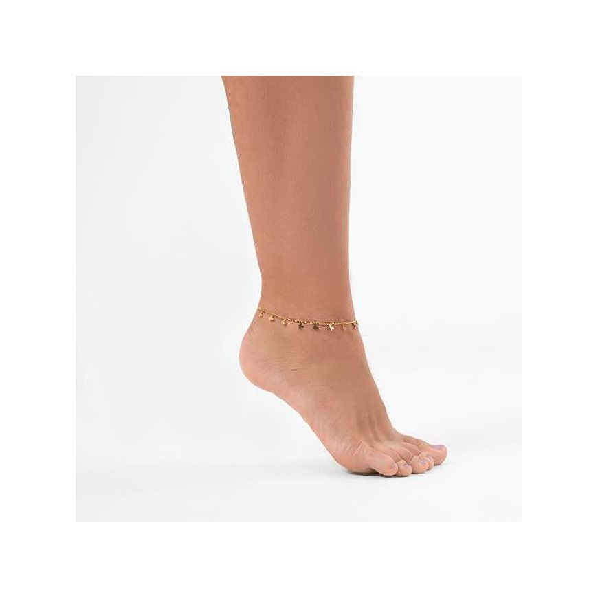 Troli Delicate gold-plated anklet with bows – 2