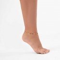 Troli Delicate gold-plated anklet with bows Troli Delicate gold-plated anklet with bows